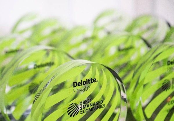 Photo des trophées Deloitte pour la labelisation Best Managed Companies